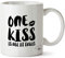 Hippowarehouse One kiss is All it Takes Printed Mug Cup Ceramic 10oz