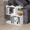 Hocuspicus Hocus Picus | Moderner Holz Beistelltisch mit 2 Etagen | Vielseitiger Sofatisch, Regal-Organizer | Ideal für Büro, Wohnzimmer | 60 x 60 x 19,5 cm | Weiß