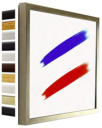 myposterframe Nordica Leerrahmen für Leinwand Bilder 20 x 20 cm Bilderrahmen Holz Größenwahl 20 x 20 cm Farbwahl Champagner ohne Verglasung
