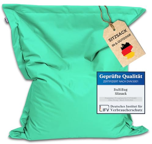 BuBiBag Riesen Sitzsack XXL mit Füllung, Outdoor Sitzsäcke für Kinder und Erwachsene, Beanbag mit waschbarem Bezug & wetterfest (Pacific 190x145cm)