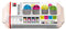 Marabu 1266000000081 - Neonfarbenset Neon Easter Box, Halblasierende, Fluoreszierende Tagesleuchtfarben zum Pinseln und Tupfen, 4 x 15 ml, 6 Kunststoffeier, Schablonierpinsel und Deco Painter