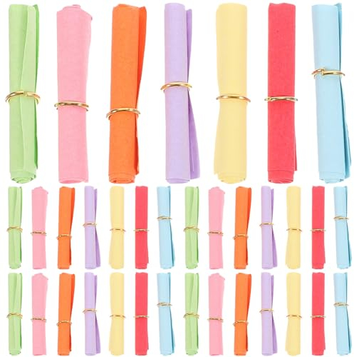Milisten Lot de 50 rouleaux de papier à écrire avec message dans une bouteille Multicolore