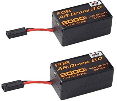 2-Packs 20C 11.1V 2000mah Upgrade Battery for Parrot Ar.Drone 2.0 Power Edition Helicopter