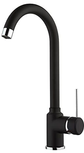 Paini Rubinetto Cucina AM10022NR - Monocomando, Monoforo - Nero Opaco