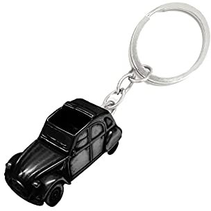 Porte clefs voiture classique française 2cv ref37 voiture classique couleur noir