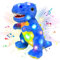 Cuteoy Blauer Dinosaurier LED Musikalisches Plüschtier Leuchtend Singender Plüsch T-Rex Schlaflied Plüschies Geburtstag Weihnachten Spielzeug Geschenke für Kinder Kleinkind Mädchen