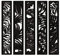 5 Pieces Wooden Wall Art Hollow Wall Decor Wood Wall Accents Themed Wood Panels for Home Decorations Bedroom Living Room, 15.7 x 2.9 x 0.2 Inch (Black, Leaf)