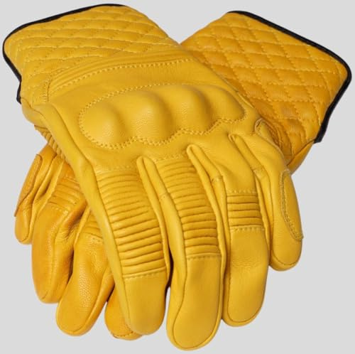 Rokker Tucson Motorradhandschuhe, gelb, L