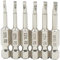 Fongmore 6 Pcs 50mm 1/4 Hex Shank Magnetic Triangle Head Screwdriver Bit Set S2 Steel Screwdriver Bits Triangle Drill Bit