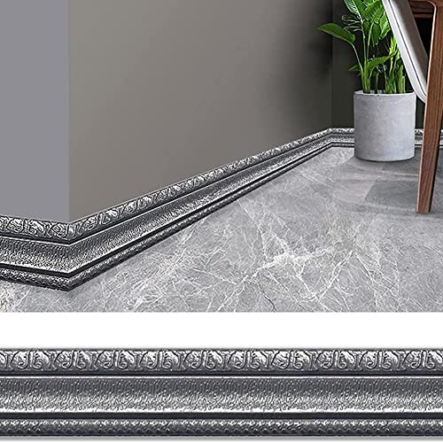 SPORTARC 1 pezzo autoadesivo flessibile stampaggio schiuma, 3D appiccicoso decorativo linee parete battiscopa battiscopa carta da parati bordo impermeabile adesivo da parete, 8 cm x 230 cm