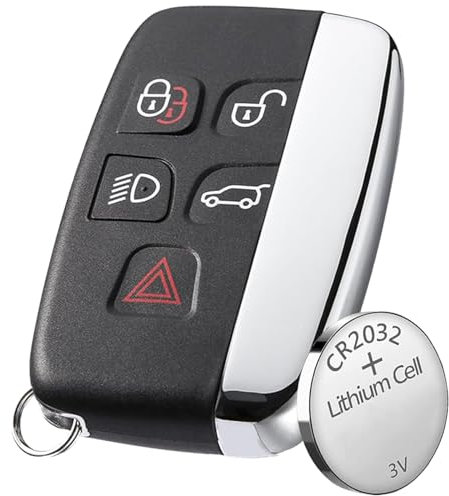 5 Buttons Car Key Fob Case For Land Rover Discovery LR2 LR4 Freelander Range Rover Sport Evoque Vougel with CR2032 Battery