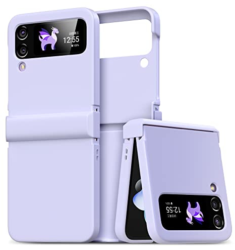 ZCDAYE Case for Samsung Galaxy Z Flip 4,Samsung Z Flip 4(2022) Foldable Flip Case,Silky Touch Shockproof Protective Cover Case for Samsung Galaxy Z Flip 4, Purple