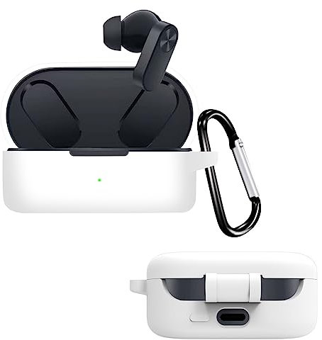 GIOPUEY Cilicone Case Compatible with OnePlus Nord Buds 2, Ultra-thin soft Cover, Slim-Fit,Anti-Fall,Not Easy to Dirty - White