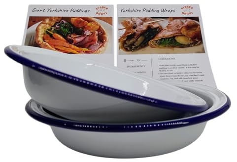 Large Yorkshire Pudding Baking Tin Set - 2x Individual Yorkie Pudding Tins, – Ideal Pie Dishes for Oven, Ovenproof Dishes and Baking Dishes for Making Yorkshire Puddings and Pies with Ease