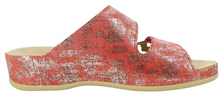 VITAL Vitalette M 0612M Rot - Pantolette - Damenschuhe Pantolette/Zehentrenner, Rot, leder (chi), Gr. 40 EU