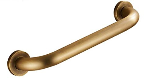 VIXPET Bath Handle Grip Grab Bars， Bathroom Handrails Wall Mounted Support Rail Brass Brushed Grab Rails Elderly Auxiliary tools-30cm