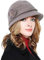 CheChury Strickmütze Damen Wollmütze Grobstrick Wintermützen Warme Frauen Beaniemütze Retro Fedorahüte Frauen Glockehut Kaschmir Mütze Damen Bowler Hut Winter Strickmütze mit Schirm Melone Hut,Khaki