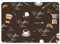 Eowppue Coffee-Design Draining Mat, 16''x 12'' Soft Silica Super Absorbent Quick-Dry Pad for Espresso Machines, Anti-Stain Bar Counter & Kitchen Dish Protector - Stylish Coffee Print