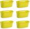 Tradineur - Pack de 6 Cestas recogedoras multiusos para cocina - Fabricado en plástico - Recogedor para diversos usos - 13 x 30 x 17 cm - Color Verde