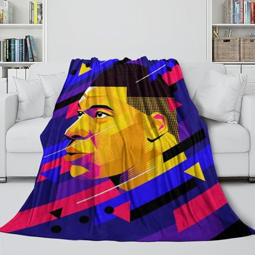 Mbappe Weiche Decke - Fußball Warme Decken Zum Beruhigen Und Schlafen - Kuschelige Decke Zum Einwickeln Nach Einem Anstrengenden Tag - Geschenk Für Sie Selbst 50x60inch(127x152cm)