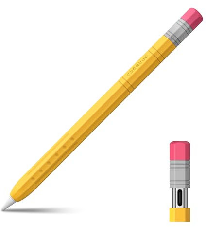 FINTIE Custodia in Silicone Compatibile con Apple Pencil (USB-C), Leggero Protettivo Cover Case Antiscivolo Pencil Holder, Supporta Attacca Magnetico, Arancio