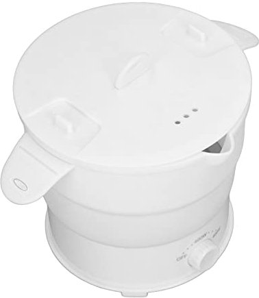 Olla Caliente Eléctrica Plegable, Perilla de Control Ajustable, Protección de Seguridad para Camping, Oficina, Viajes, Material de Acero Inoxidable (Fditgwtrs5nizu-11)