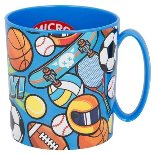 ALMACENESADAN, 5222, Taza apta para microondas, capacidad 350ml, producto reutilizable; deportes