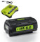 Giantwatt 40V 6.0Ah Replacement Battery Charging Kit for Ryobi, Include 1 40V Battery and 1 OP401 40V Charger, Compatible with Original Charger, Cordless Power Tools and Lawn Mower (1PC+Charger)