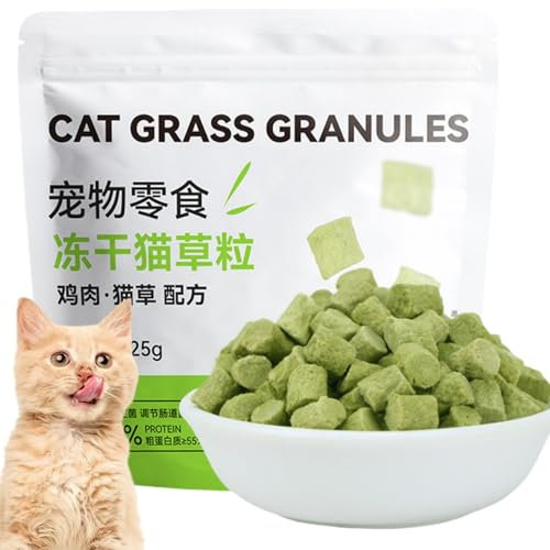 Cat Teething Sticks - Grass Dental Treats for Indoor Cats - Catnip Sticks for Hairball Control - Cat Dental Toys