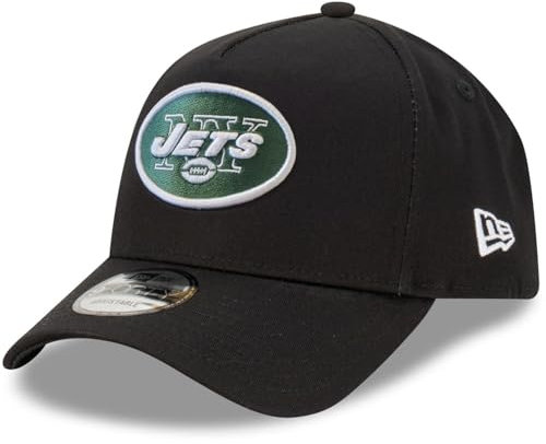 New Era New York Jets NFL Evergreen Schwarz Verstellbare 9Forty A-Frame Cap - One-Size