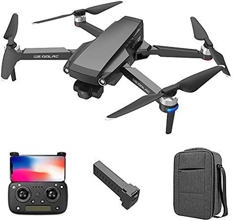 Drone Gps Con Doppia Fotocamera Hd 8K Per Adulti, 5G Wifi Gimbal A 3 Assi Tempo Di Volo Lungo Fotografia Aerea Motore Brushless Quadricottero Professionale Pieghevole, Per Adulti E Principianti