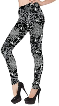 FIESTAS GUIRCA | Spinnenweben Leggings (38-40/M) - Kostümzubehör für Halloween und Kostümpartys - Spinnen Leggings für Feiern und Events - Ideal für Erwachsene Frauen - Schwarz