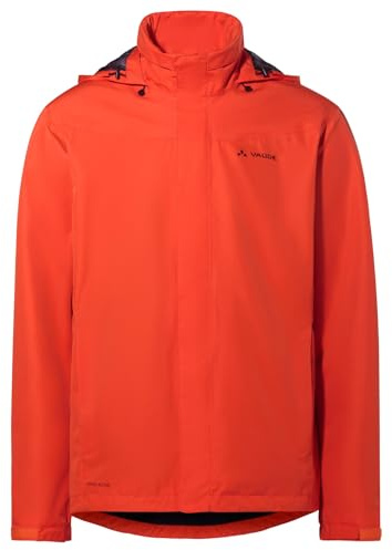VAUDE Escape Bike Light Regenjacke Herren – Fahrradjacke wasserdicht atmungsaktiv winddicht, 2-Lagen mit verstaubarer Kapuze