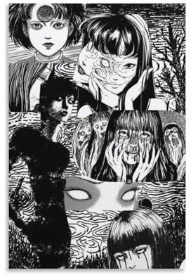 Generisch Junji Ito Poster, Horror, Anime, Kunstdruck, Wandfoto, Malerei, Poster, Hängebild, Familiendekoration, 40 x 60 cm
