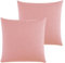 Class Home Collection Kissenbezug 80x80 Baumwolle – Kissenbezüge 80x80 im 2er Set – Weiche Kissenhüllen 80x80 für Sofa & Bett – Kopfkissenbezug für Kissen 80x80 cm mit Reißverschluss – Altrosa