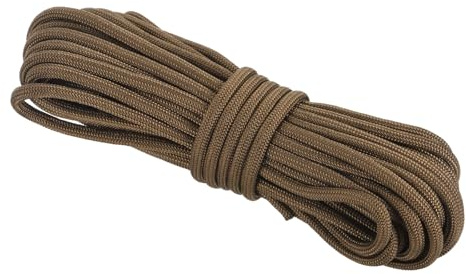 Rebower 550 Cuerda Cuerda de Paracaídas 8m Cuerda Delgada de Nylon Marrón | Cuerda de Paracaídas 4mm Con Núcleo de 7 Hebras, Para Tienda de Campaña Equipo de Campamento Al Aire Libre