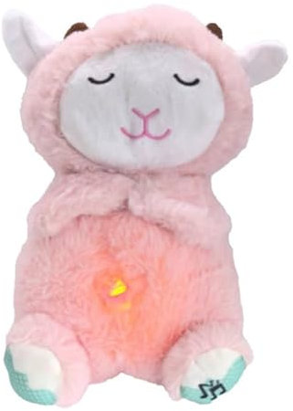 DGTSYAL Schlummer Koala Kuscheltier, Sheep Schlummer Kuscheltier, Koala Plüschtier Schlum-mer Otter Kuschel-Tier mit Atembewegung und Musik Schlum-mer Teddy Kuschel-Tier Geschenke Pink
