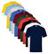 Pack de 10 Camisetas Unisex Fruit of The Loom Valueweight 100% Algodón, 10 Colores, Tallas S a 2XL, Ligereza y Comodidad (FR/ES, Letras, S, Regular, Regular, Multicolor)