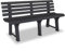 Myheimly Gartenbank Kunststoff Parkbank Sitzbank Outdoor Bank Gartenmöbel 145,5 cm Kunststoff Anthrazit