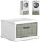 Tetbury Washing Machine Pedestal | Dryer Stand with Storage Basket H41cm | Single or Double | FULLY ASSEMBLED Kitchen Utility Furniture (white, single)