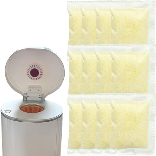12 Pack Diaper Pail Odor Absorber Carbon Filter Refills for Munchkin Step Diaper Pail, Odor Eliminator Refills for Arm & Hammer Puck Baking Soda Cartridge (Lemon Flavor)