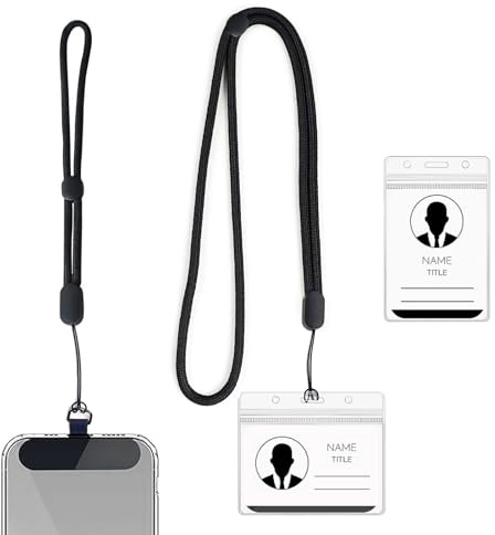LIANRISES Cordon Badge, Porte Badge Tour De Cou, Dragonne Telephone Portable Laniere, Réglable pour Carte D'identité, Gopro, Clé, Caméra, Ventilateur