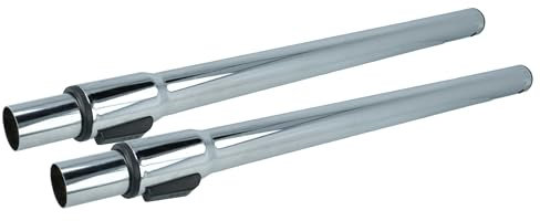 vhbw 2x tubo compatibile con Moulinex aspirapolvere - con attacco da 32mm, 58-96 cm, cromato