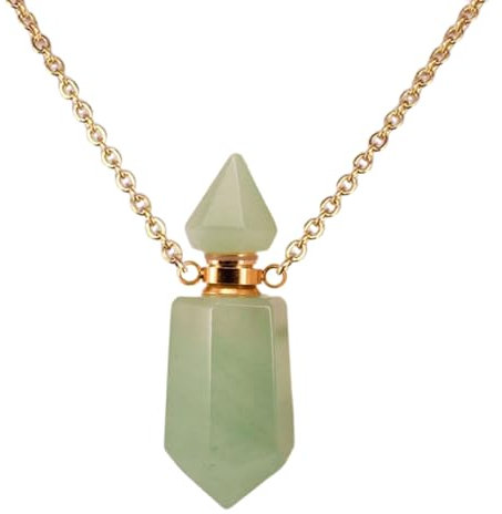 TSMORY Oil Diffuser Bottle Pendant Necklace Stainless Steel Chain Choker for Women Adjustable Length Neckchain Party Jewelry