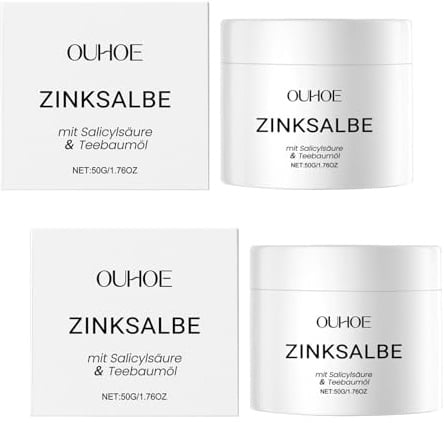 2 Pcs Zinksalbe Gegen Pickel Zink Salbe Anti Pickel Creme Zinksalbe Pickel Zink Creme Mild und Nicht Reizend, für Alle Hauttypen Geeignet, Ideal für Akne Im Gesäß- und Rückenbereich