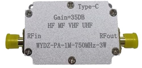 Sirxlevcy Amplificador de Corta 1M-750M 3W HF FM VHF UHF con Estuche Transmisor FM Placa Amplificadora de Banda MultifuncióN
