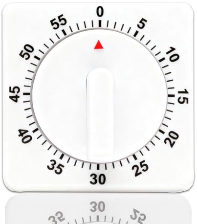Kitchen Timer for Cooking, Egg Timer for Boiling Eggs, Cooking Timer Clock with Loud Alarm, 60 Minutes 1 Hour Square Wind Up Mechanical Timer, Countdown Alarm Reminder for Baking Cooker Teachers Kids
