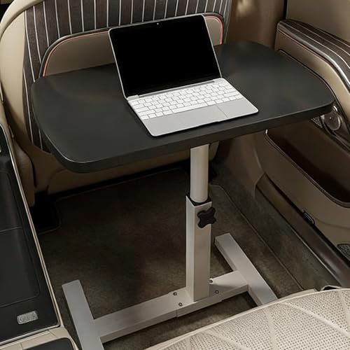 WTJDCCY Table Camping Car Pliable à 90°, Table de Repas Pliable, Hauteur Réglable, Coins Arrondis, Bureau pour Caravanes, Fourgons Aménagés(Black,48x24cm/18.9x9.4in)