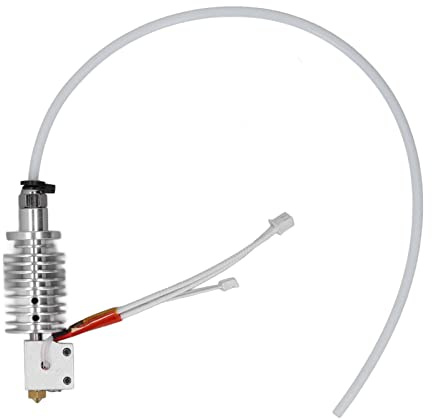 Cloimei 3D-Drucker-Hotend, Messingdüse, 0,4 mm, Hochleistungs-Extruder-Druckkopf mit gleichmäßiger Erwärmung, gleichmäßige Ausgabe für 3D-Drucker, 24 V, Ersatzteil aus Aluminiumleg