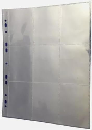 10 x A4 Collector - Storage Album Pages - Acid Free - Trade Cards - Photography (9 Pockets)